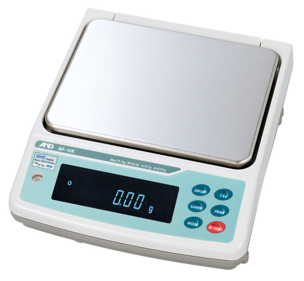 A&D Weighing Präzisionswaage GF-8K2, 8.1kg/2.1kg x 0.1g/0.01g