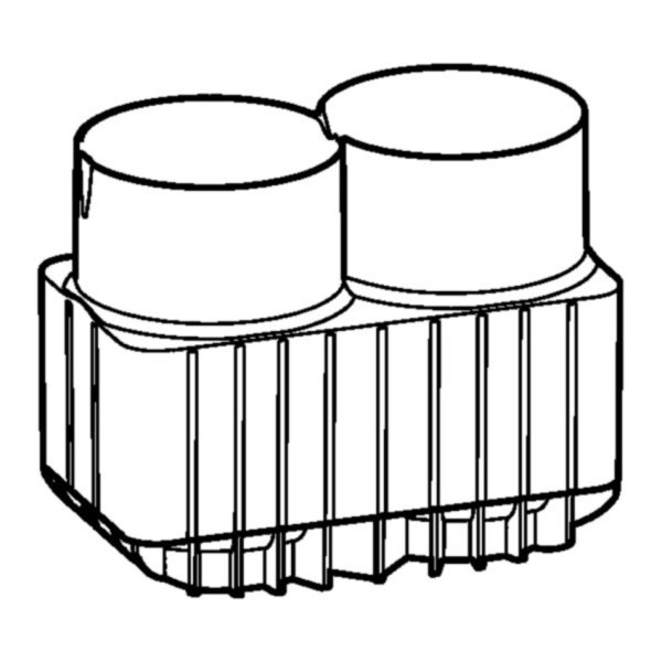 Eppendorf Adapter, für 2 Flaschen 250 mL flach, 175  225 mL konisch, 2 Stück