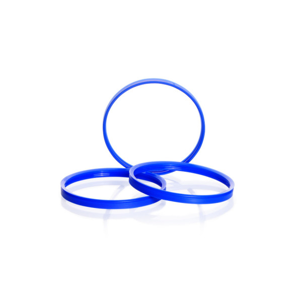 DWK Pouring ring, GLS 80, PP, blue, for DURAN® laboratory glass bottles with DIN thread