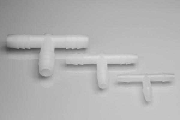 SP Bel-Art “T” Shaped Tubing Connectors for ³/16in. Tubing; Polypropylene (Pack of 12)