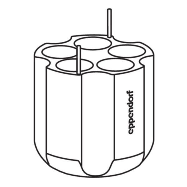 Eppendorf Adapter, für 5 Gefäße 50 mL konisch, skirted, 2 Stück