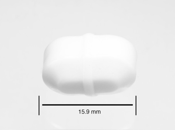 SP Bel-Art Spinbar Teflon Octagon MagneticStirring Bar; 15.9 x 9.5mm, White