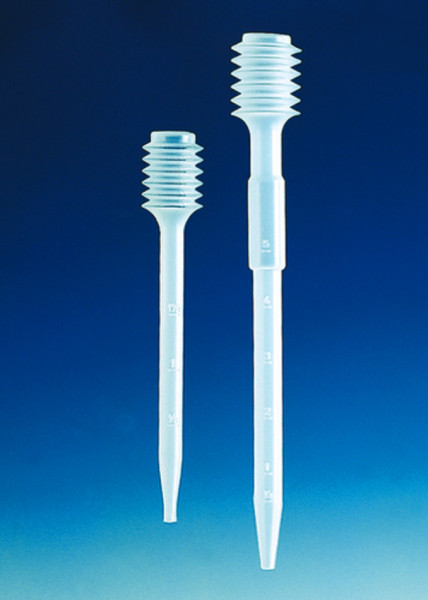 BRAND Dropping pipette with bellows, PE-LD, 1.5 ml, length 133 mm, graduated ml: 0.5; 1; 1.5