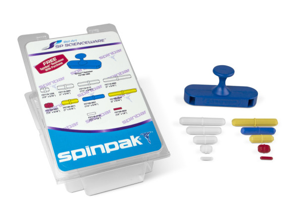 SP Bel-Art Spinpak Teflon Octagon MagneticStirring Bar Assortment with Restrainer (Pack of10)