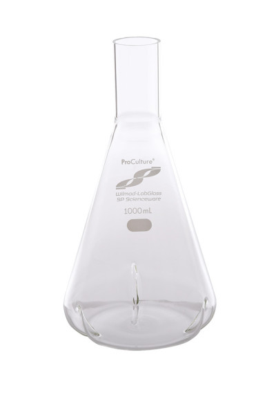 SP Wilmad-LabGlass® ProCulture Delong Shaker Flask; 1000mL, Side Baffles