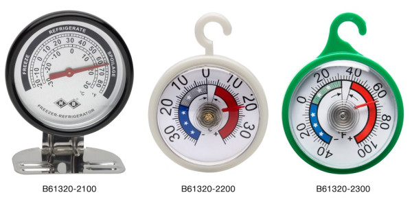 SP Bel-Art, H-B DURAC Bi- MetallicRefrigerator/Freezer Thermometer; -40 to 40C,Plastic Case