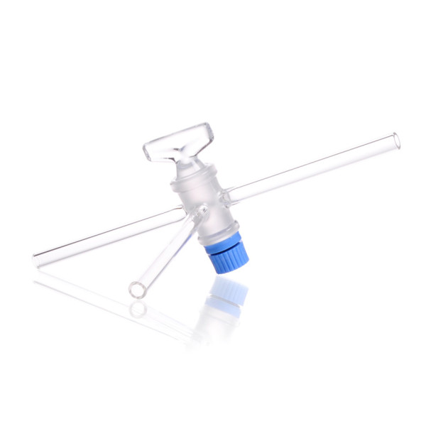DWK DURAN® Three-way stopcocks, T-bore 2,5 mm, complete with SBW-keys, NS 18.8
