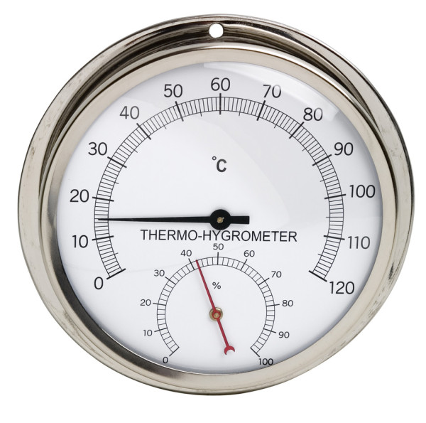 SP Bel-Art, H-B DURAC Thermometer- Hygrometer;0/120C, 0/100 Percent Humidity Range, StainlessSteel