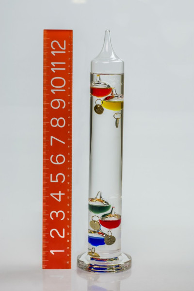 SP Bel-Art, H-B DURAC Galileo Thermometer; 18 to26C (64 to 80F), 5 Spheres, 13 in.