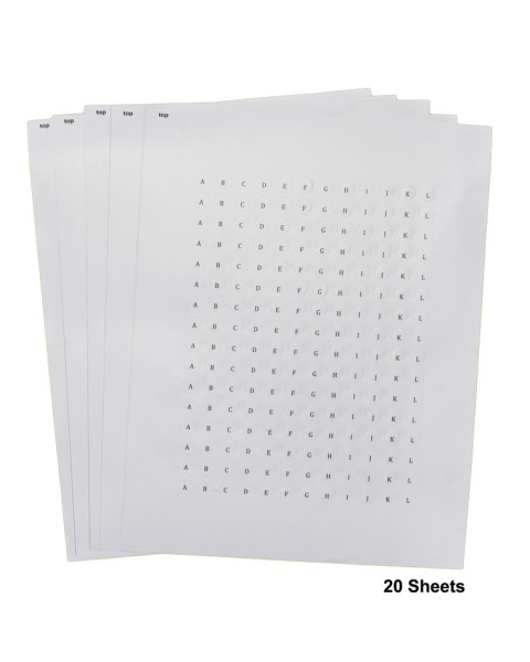 SP Bel-Art Cryogenic Storage Label Sheets; 9.5mmDots for 0.5-1.5ml Tubes, White (3840 labels)