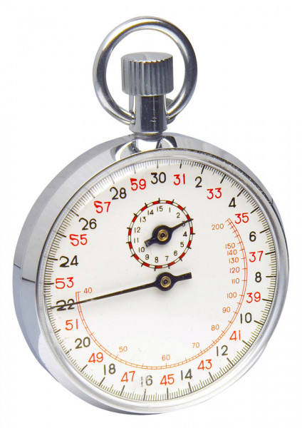 SP Bel-Art, H-B DURAC Analog Copper Chromium Plated Stopwatch; 15 Minute, 1/10 Second Intervals