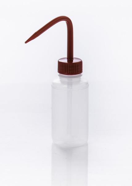 SP Bel-Art Narrow-Mouth 125ml (4oz) PolyethyleneWash Bottles; Red Polypropylene Cap, 28mm Closure(Pack of 6)