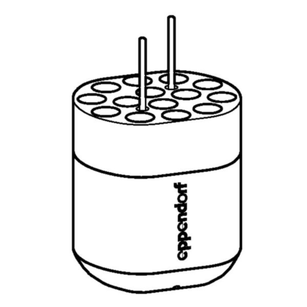 Eppendorf Adapter, for 14 round-bottom tubes 2.6 – 8 mL, for Rotor S-4-72, 2 pcs.