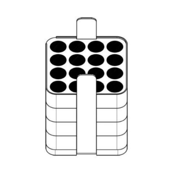 Eppendorf Adapter, für 16 Rundbodengefäße 7  17 mL, 2 Stück