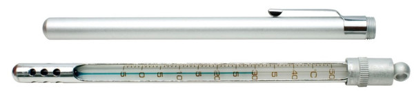 SP Bel-Art, H-B Enviro-Safe Liquid-In-GlassPocket Laboratory Thermometer; -5 to 50C,Aluminum Duplex