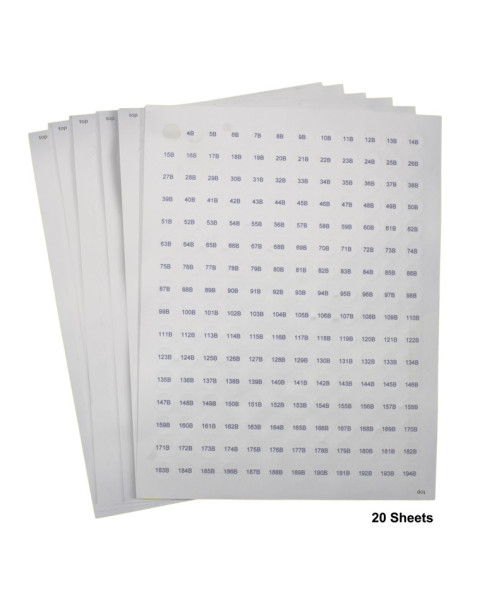 SP Bel-Art Cryogenic Storage Label Sheets; 13mmDots for 1.5-2ml Tubes, White (3840 labels)