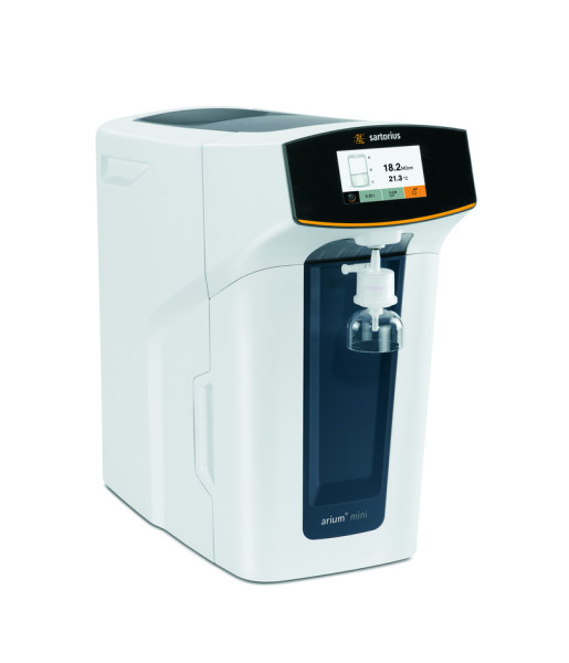 Sartorius arium® mini plus UV Lab Water System Ultrapure Water (Type 1)< 5 ppb, Reverse Osmosis Water (Type 3)