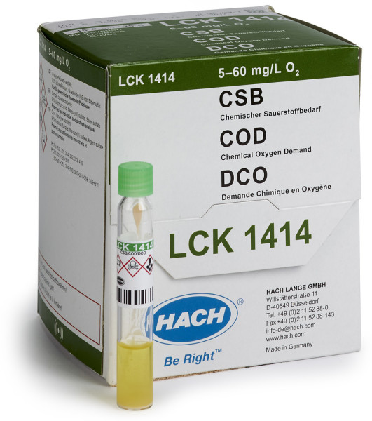 Hach COD cuvette test 5-60 mg/L O₂, 25 tests