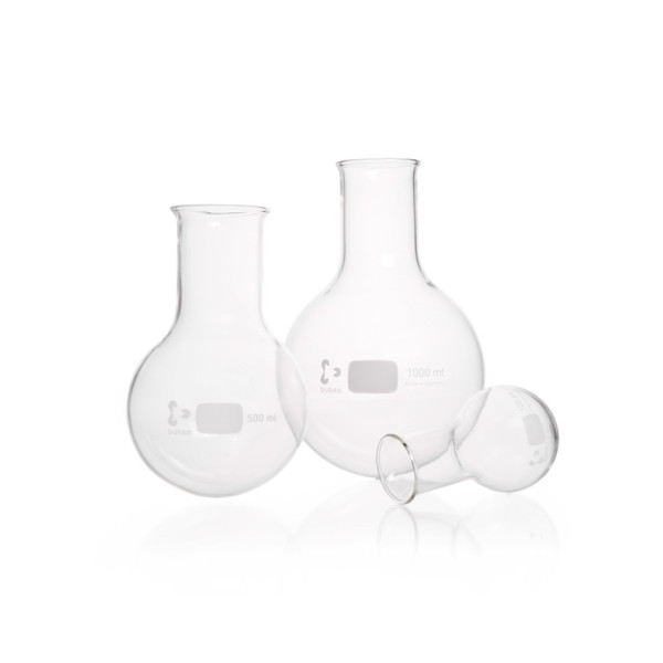 DWK DURAN® Round bottom flask, wide neck, with beaded rim, 1000 ml, neck diameter = 50 mm