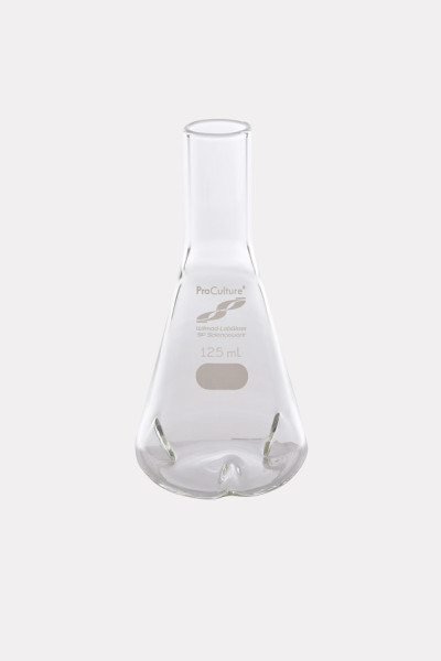 SP Wilmad-LabGlass® ProCulture Delong Shaker Flask, 125mL, Deep Side Baffles