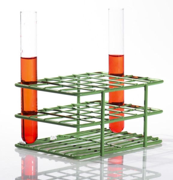 SP Bel-Art Poxygrid Half-Size Test Tube Rack;For 13-16mm Tubes, 24 Places, Green