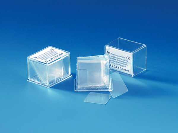 BRAND Haemacytometer-Deckglas für Zählkammern, Boro,22x30x0,4 mm, IVD