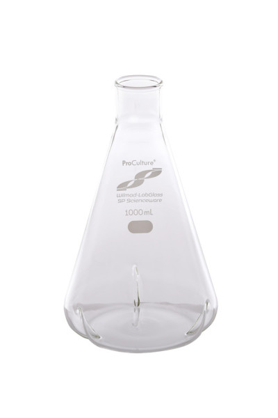SP Wilmad-LabGlass® ProCulture Beaded Rim Shaker Flask; 1000mL, Side Baffles