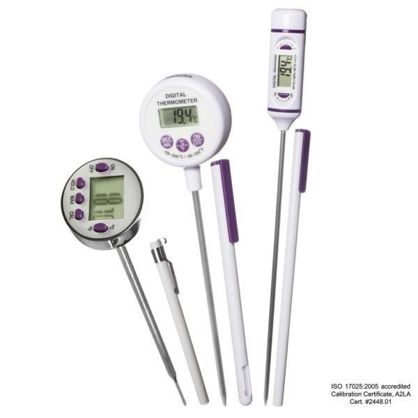 SP Bel-Art, H-B DURAC Calibrated ElectronicStainless Steel Stem Thermometer, - 50/200C (-58/392F), 120mm (4.7 in.) Probe