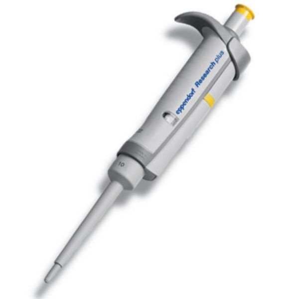 Eppendorf Research® plus, single-channel, fixed, 10 µL, yellow