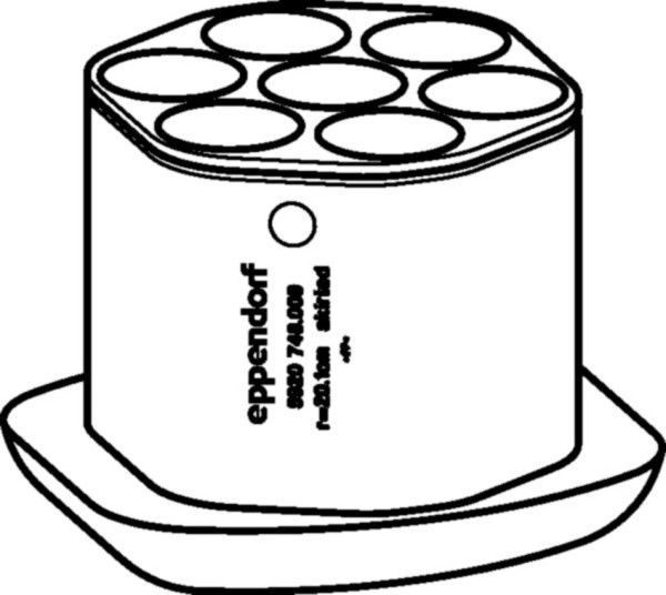 Eppendorf Adapter, for 7 tubes 50 mL conical, skirted, 2 pcs.